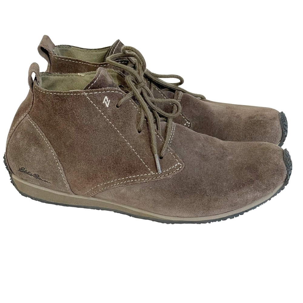 Eddie Bauer Transition Chukka Lace Up Boots Brown Size 7.5 Womens Suede 6180-762